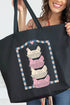 Hen Stack Hearts Canvas Jumbo Tote