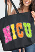 Personalized Neon Care Crew Canvas Jumbo Tote