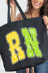 Personalized Neon Care Crew Canvas Jumbo Tote