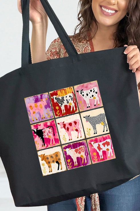 Patchwork Pastures Canvas Jumbo Tote