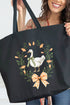 Peach Petals Goose Canvas Jumbo Tote