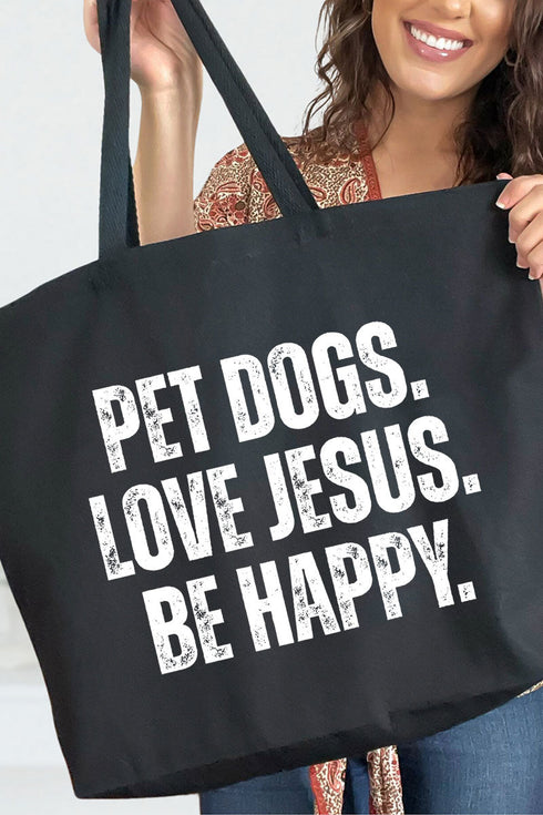 Pet Dogs Canvas Jumbo Tote
