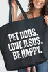 Pet Dogs Canvas Jumbo Tote