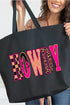 Pink Heat Howdy Canvas Jumbo Tote