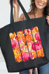 Preppy Pumpkin Brushstroke Canvas Jumbo Tote