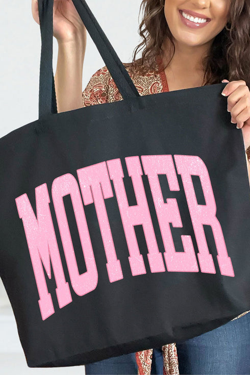 Pretty In Pink Mother Canvas Jumbo Tote
