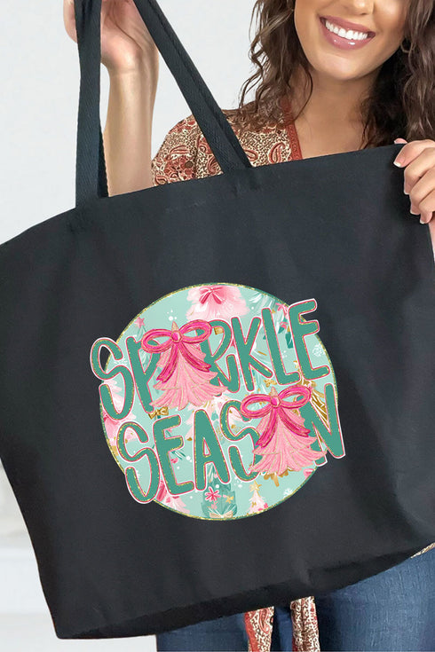 Sparkle Season Canvas Jumbo Tote