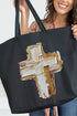 The Painted Gilded Cross Canvas Jumbo Tote