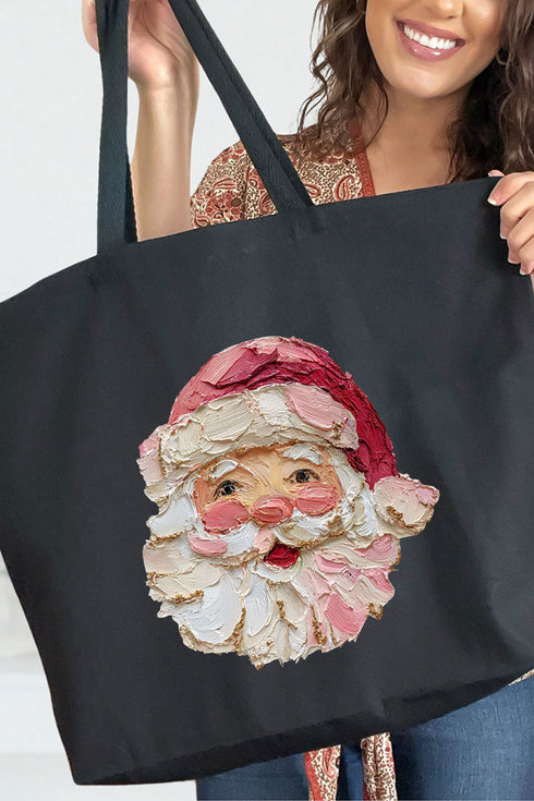 The Painted Santa Canvas Jumbo Tote