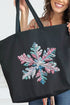 The Painted Snowflake Canvas Jumbo Tote