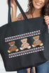 Tiny Teddy Trio Canvas Jumbo Tote