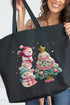 Yarnin' For Christmas Faux Yarn Canvas Jumbo Tote