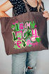 Bold In My Lucky Era Canvas Jumbo Tote