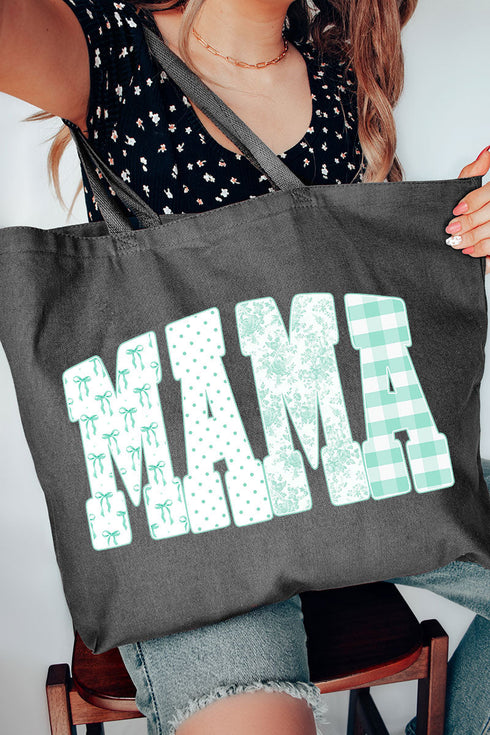 Bow And Green Mama Canvas Jumbo Tote