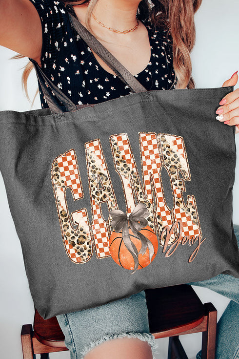 Courtside Cutie Canvas Jumbo Tote