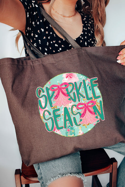 Sparkle Season Canvas Jumbo Tote