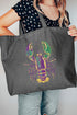 Glitzy Gras Crawfish Canvas Jumbo Tote