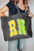 Personalized Neon Care Crew Canvas Jumbo Tote