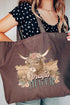 Prayin' Heifer Canvas Jumbo Tote