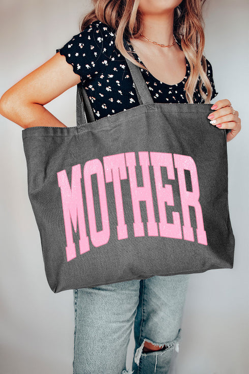 Pretty In Pink Mother Canvas Jumbo Tote