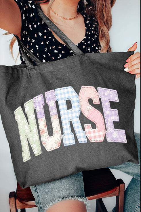 Soft Stitch Nurse Canvas Jumbo Tote