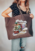 The Painted Train Canvas Jumbo Tote