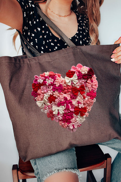 Wrapped With Love Canvas Jumbo Tote