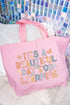 Beautiful Day For Learning Canvas Jumbo Tote