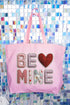 Be Mine Faux Yarn Canvas Jumbo Tote