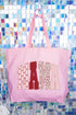 Blush And Bows Mama Canvas Jumbo Tote