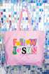 Bold Follow Jesus Canvas Jumbo Tote