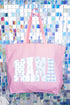 Bow And Blue Mama Canvas Jumbo Tote