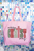 Checkered Merry CHRISTmas Canvas Jumbo Tote