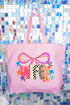 Colorful Preppy Wifey Canvas Jumbo Tote