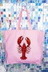 Faux Rhinestone Crawfish Canvas Jumbo Tote