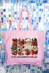 Faux Yarn Most Wonderful Time Canvas Jumbo Tote
