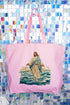 Faux Yarn Walking On Water Canvas Jumbo Tote