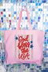 Floral God Bless The USA Canvas Jumbo Tote