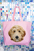 Faux Yarn Goldendoodle Canvas Jumbo Tote