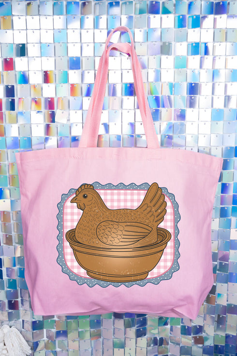 Hen & Home Canvas Jumbo Tote