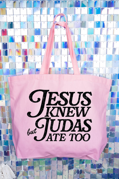 Jesus Knew Canvas Jumbo Tote