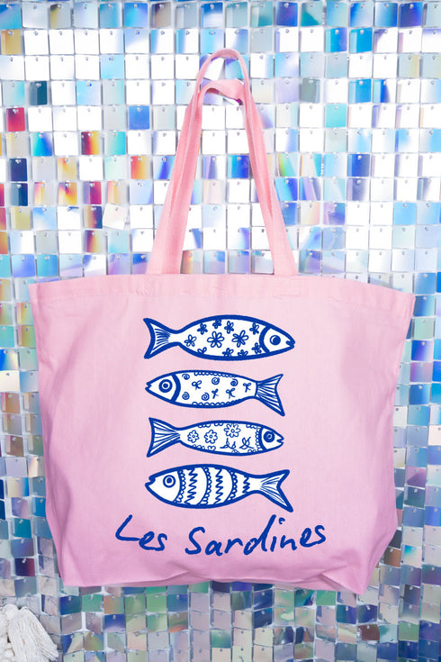 Les Sardines Canvas Jumbo Tote