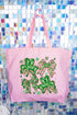Lucky Luxe Bows Canvas Jumbo Tote
