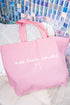 White Make Heaven Crowded Coquette Canvas Jumbo Tote