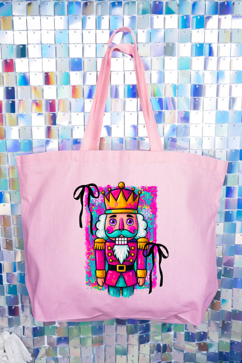 Neon Nutcracker Canvas Jumbo Tote