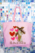 He Loves Us Hearts Canvas Jumbo Tote