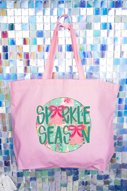 Sparkle Season Canvas Jumbo Tote