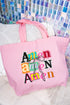 Stacked Amen Coquette Canvas Jumbo Tote