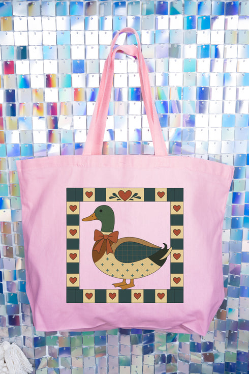 Sunday Mallard Canvas Jumbo Tote