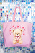 Teddy In Love Canvas Jumbo Tote